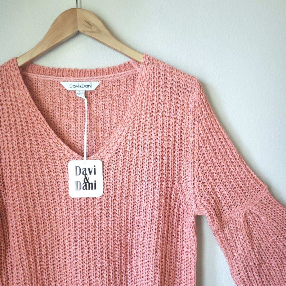 ❗SOLD❗Bell Sleeve Knit Sweater Tunic - Picture 6 of 9